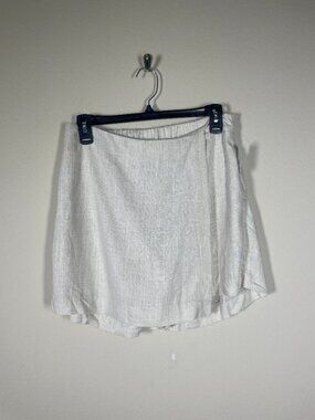 NWT! I Love Tyler Madison Women's Oatmeal Linen Blend Skort Summer Resort Medium